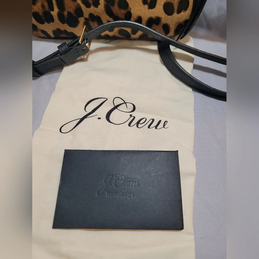 J. Crew leopard calf hair Devon Camera Bag - Picture 11 of 16